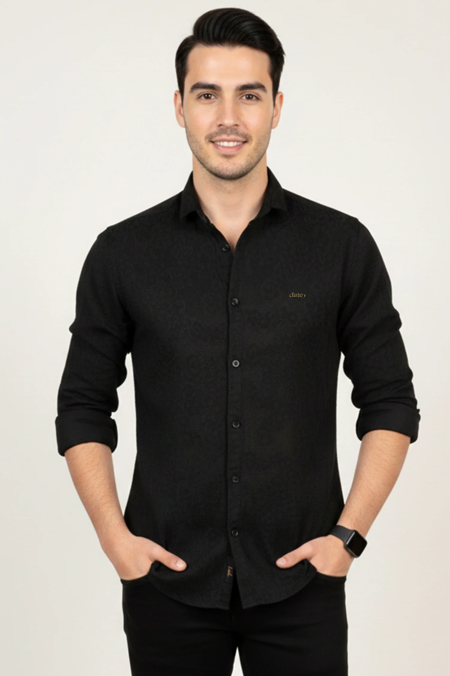 Turbo Vintage Patterend Long Sleeve Cotton Casual Shirt - Image 17
