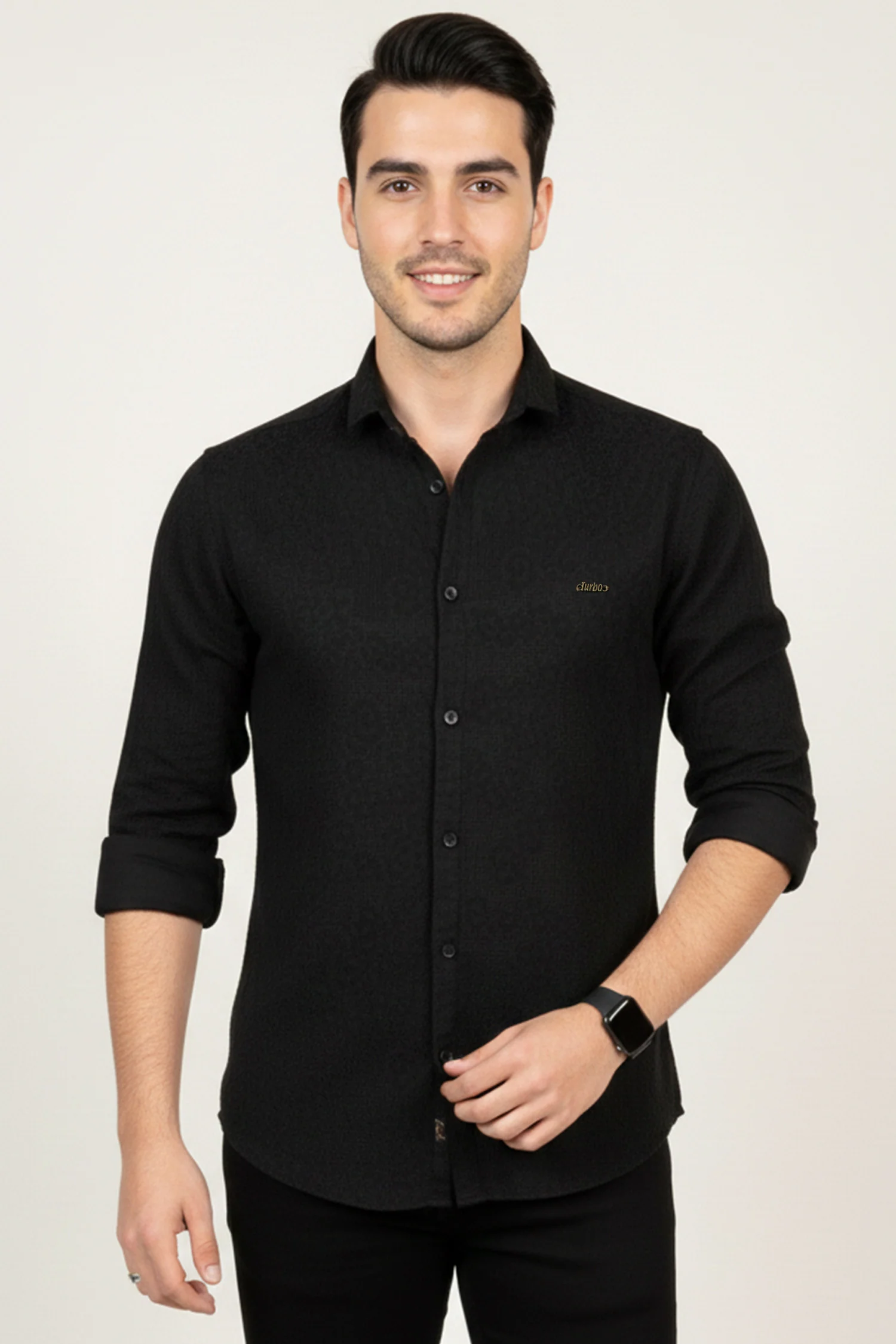 Turbo Vintage Patterend Long Sleeve Cotton Casual Shirt - Image 19
