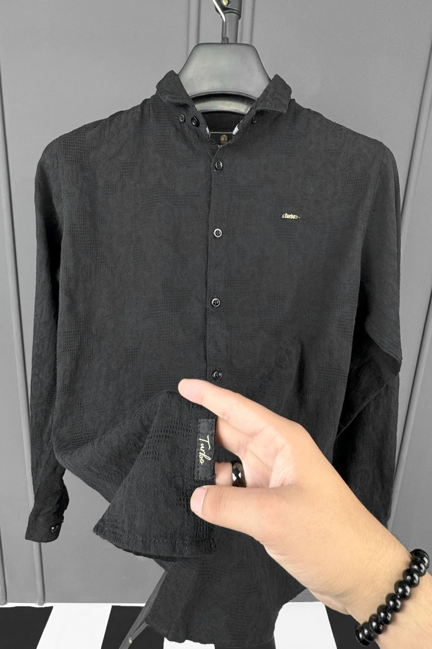 Turbo Vintage Patterend Long Sleeve Cotton Casual Shirt - Image 10