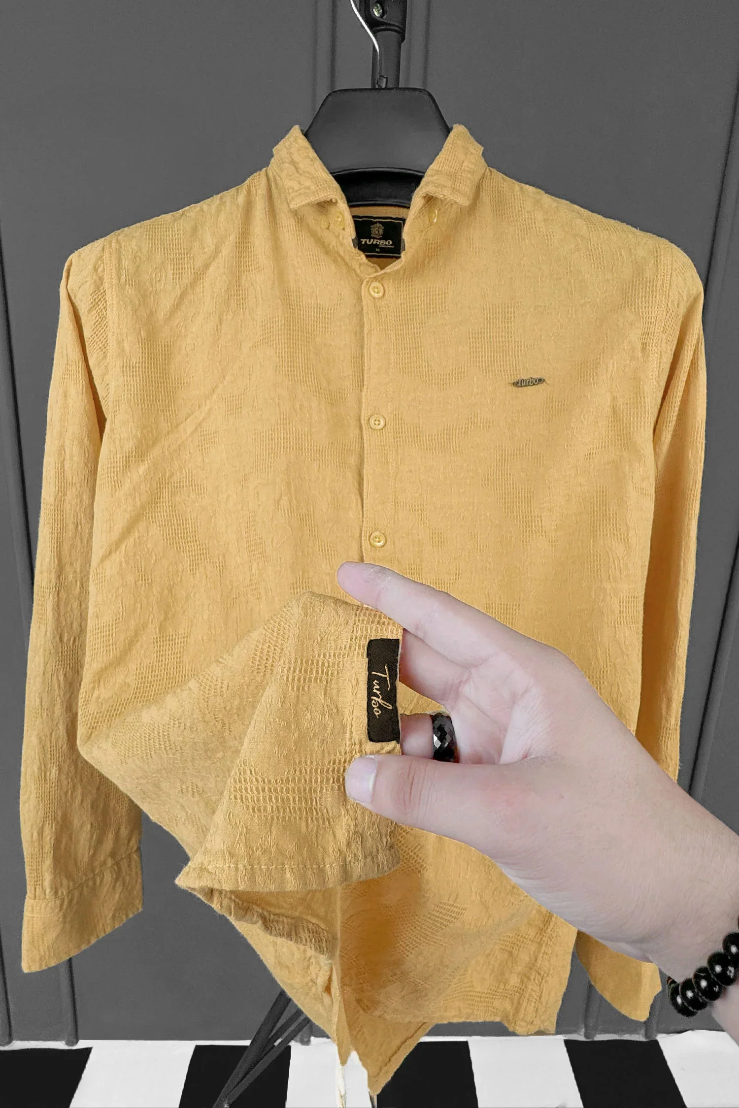 Turbo Vintage Patterend Long Sleeve Cotton Casual Shirt - Image 14