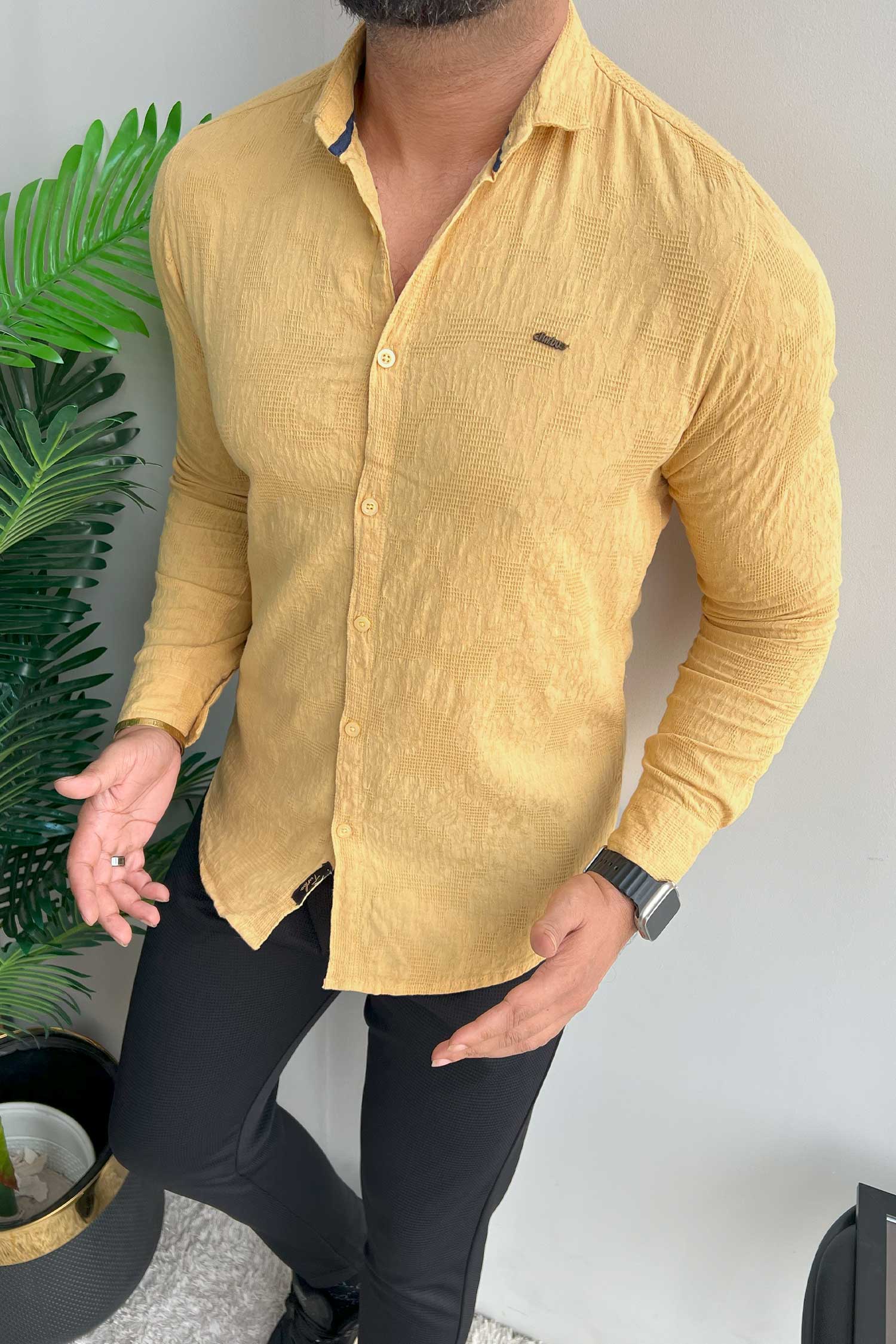 Turbo Vintage Patterend Long Sleeve Cotton Casual Shirt - Image 11