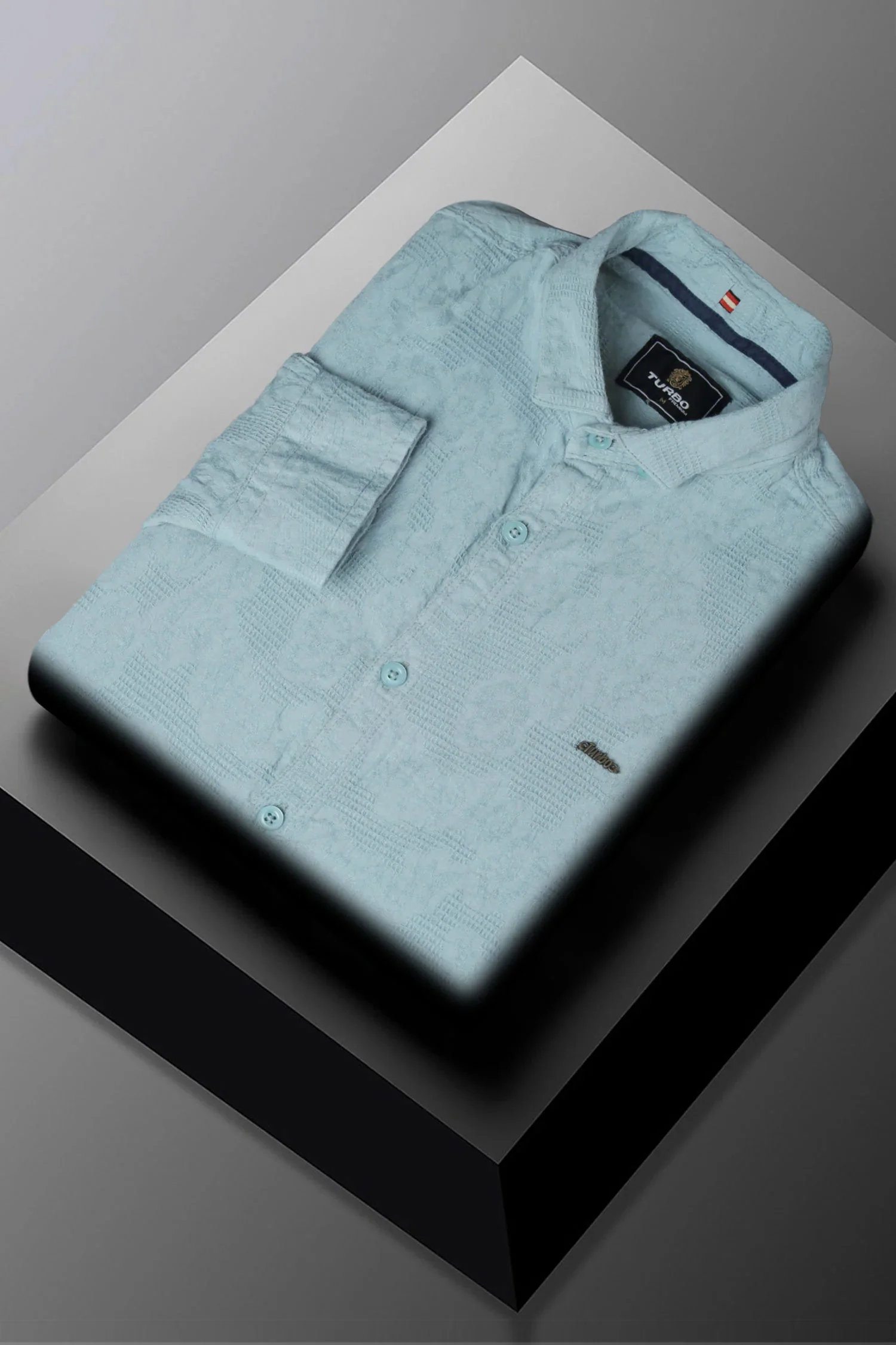 Turbo Vintage Patterend Long Sleeve Cotton Casual Shirt - Image 3