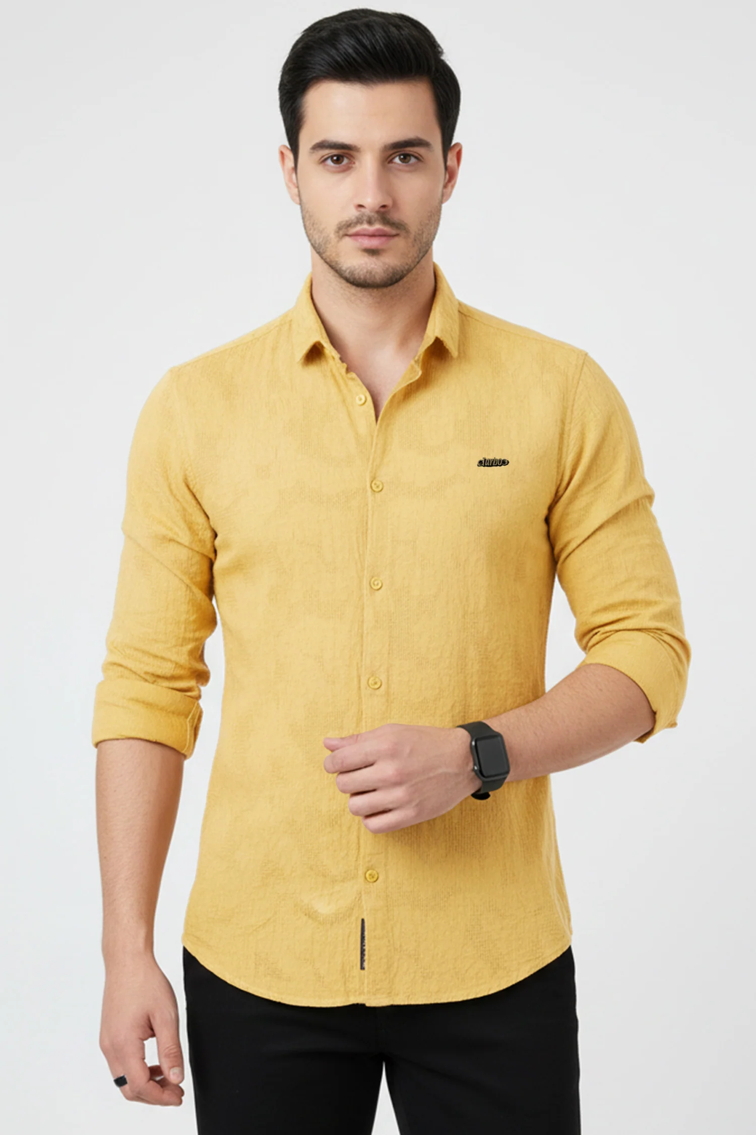 Turbo Vintage Patterend Long Sleeve Cotton Casual Shirt - Image 3
