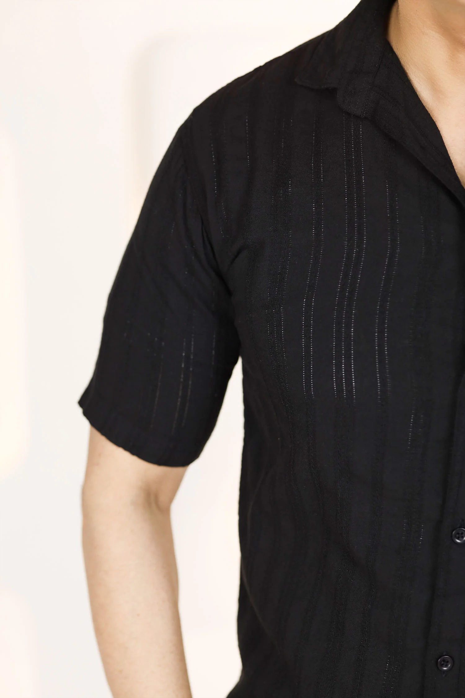Turbo Wave Texture Crochet Casual Shirt - Image 4