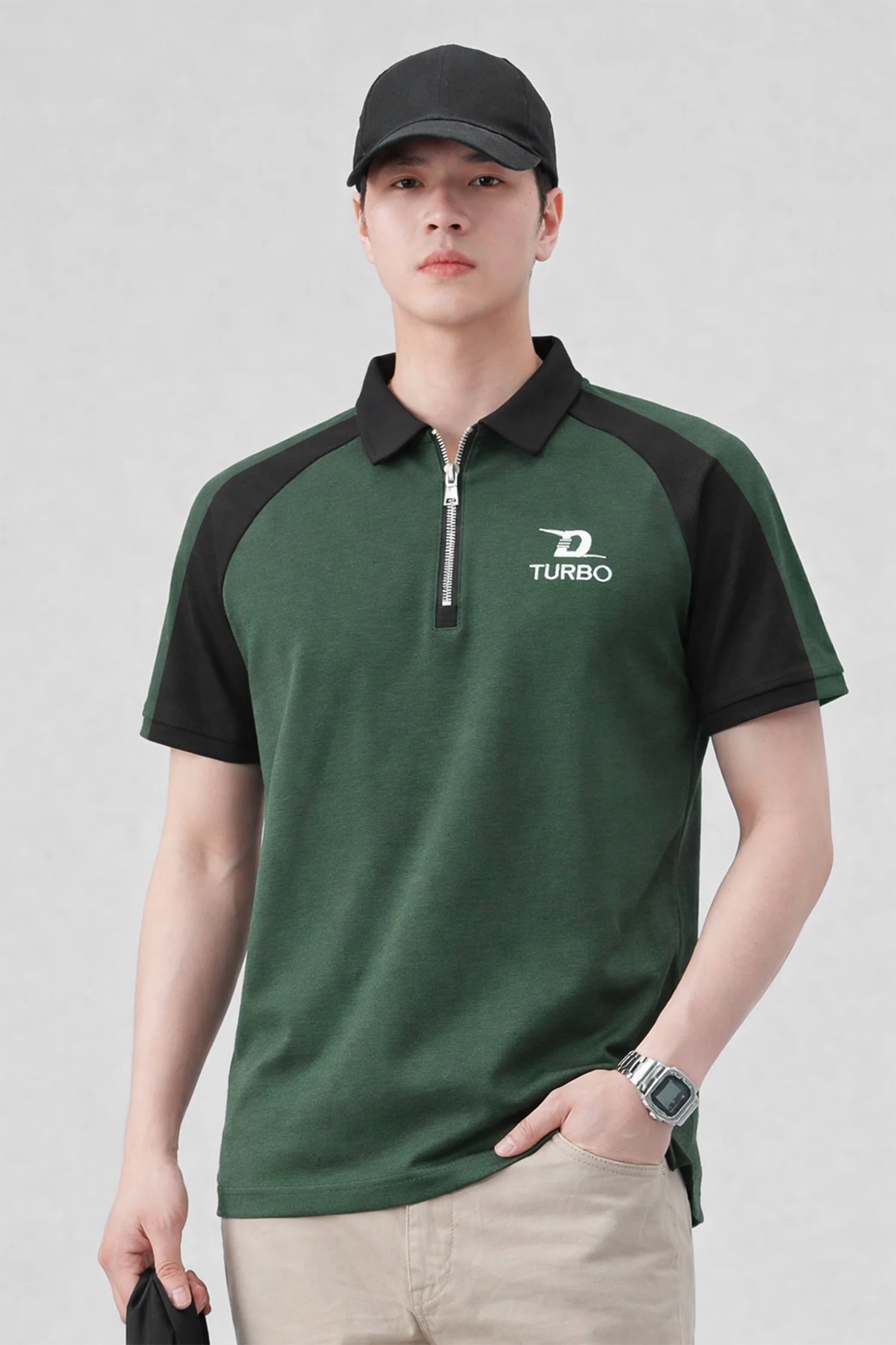 Turbo Modern Placket Men's Polo Shirt
