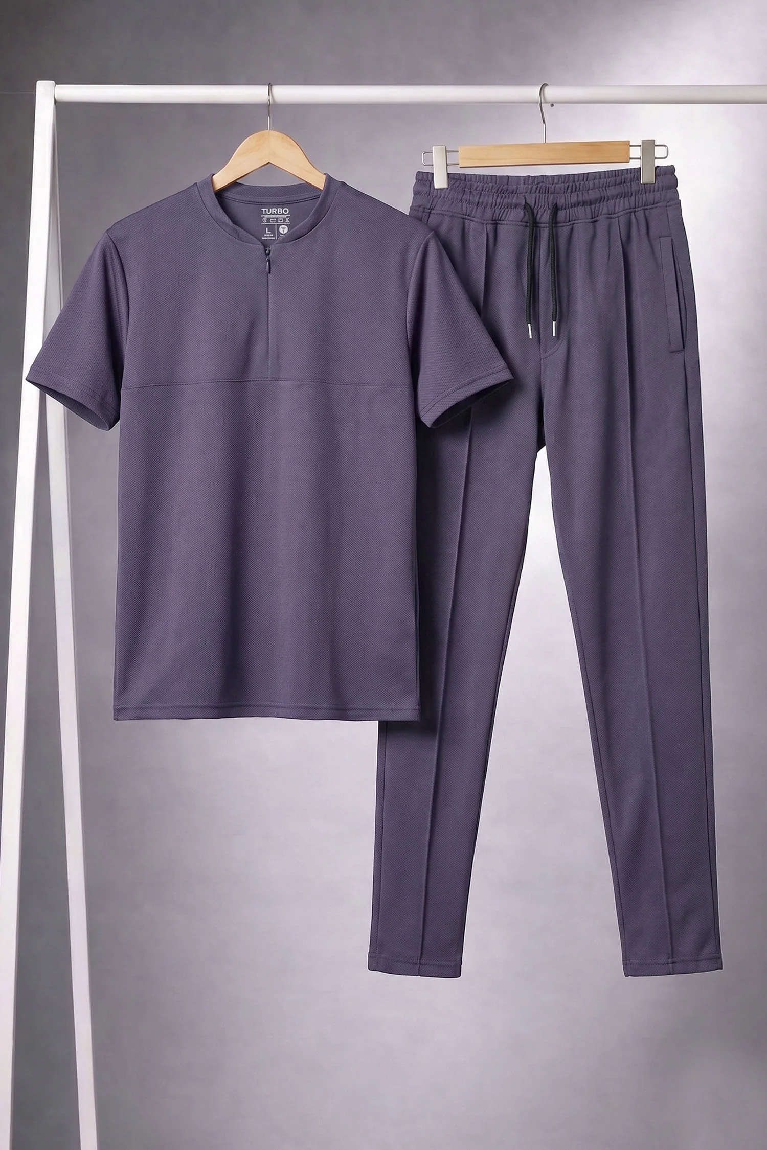 Turbo Zip-Neck Top Style Men's Tracksuit - Image 11