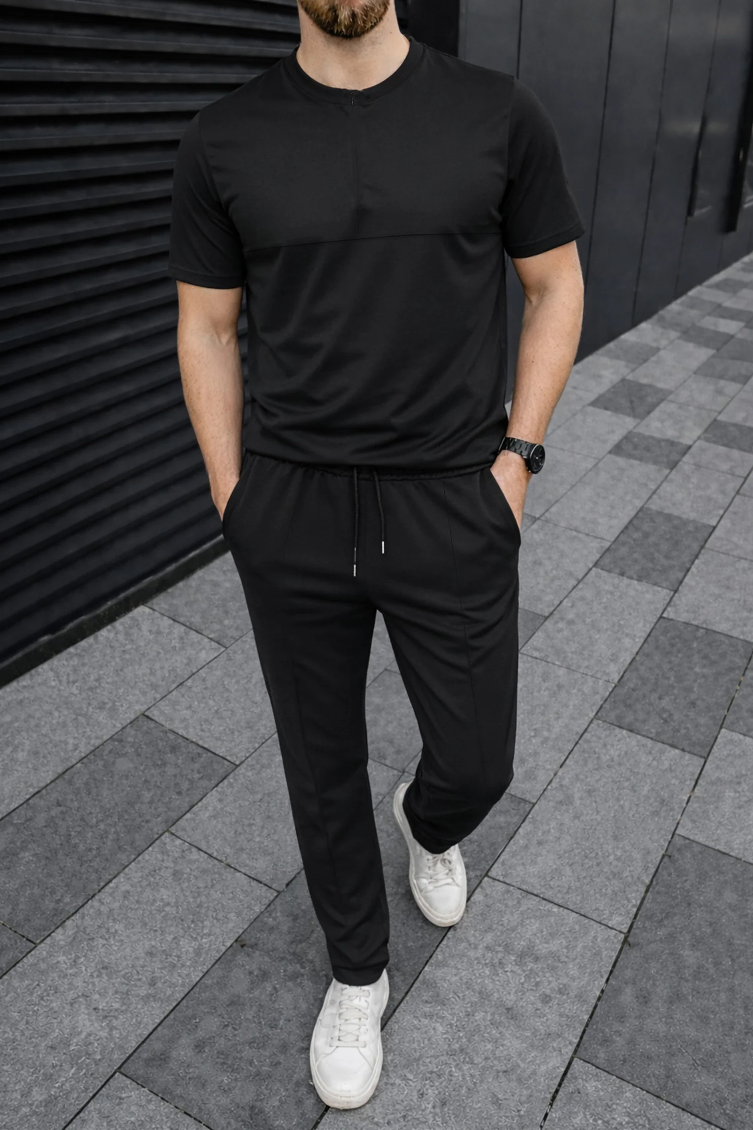 Turbo Zip-Neck Top Style Men's Tracksuit - Image 7