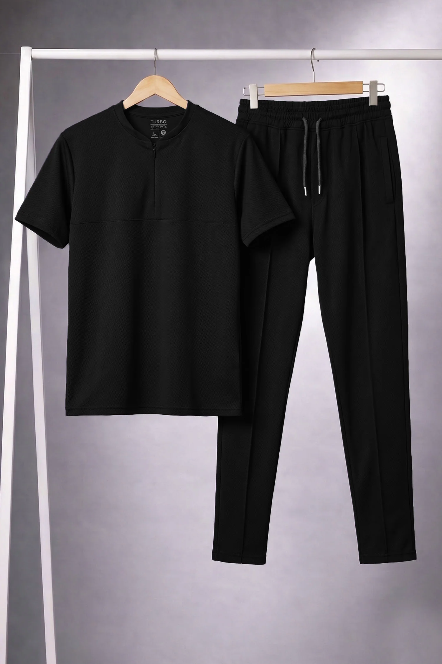 Turbo Zip-Neck Top Style Men's Tracksuit - Image 8