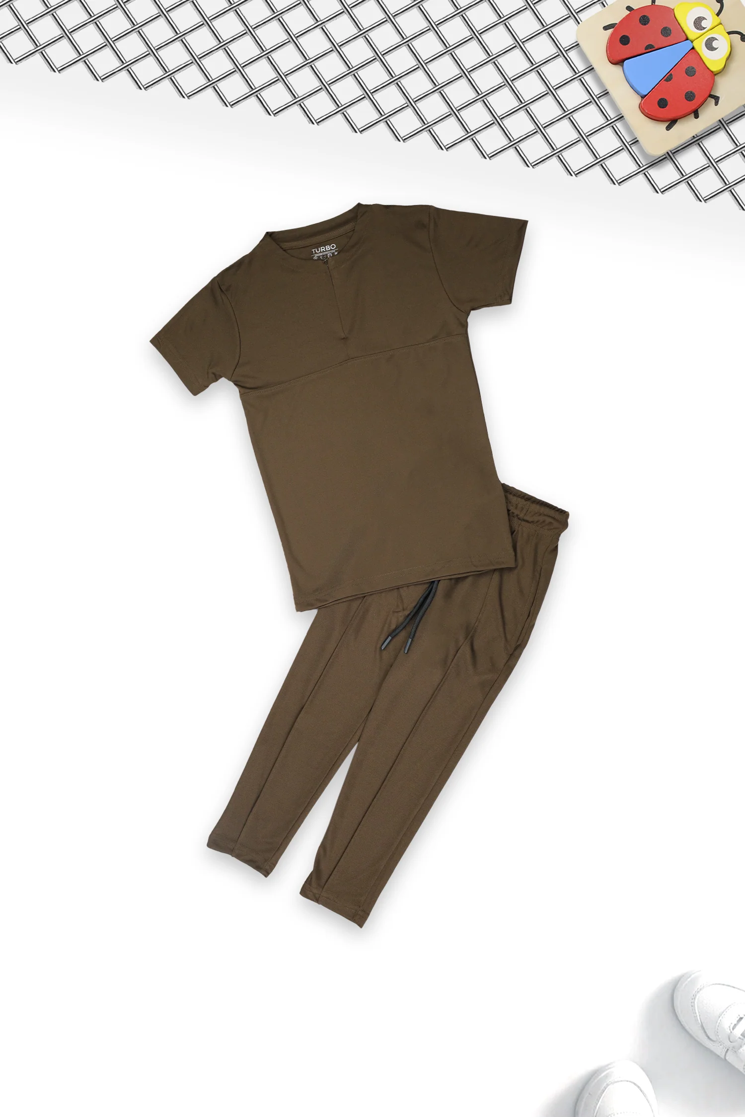Turbo Zip-Neck Top Style Younger Kids Co-Ord Set - Image 5