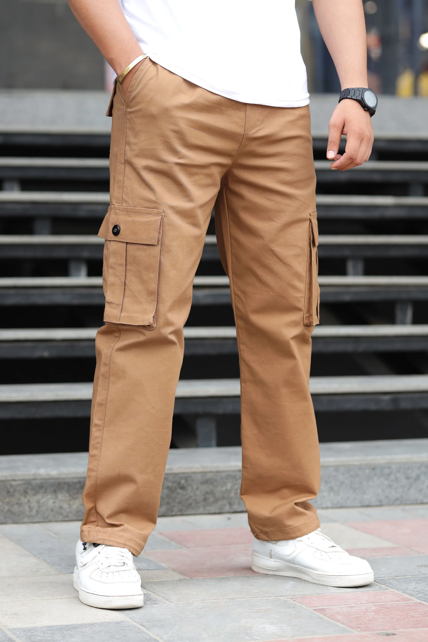 Turbo's 6 Pockets Loose Bottom Cargo Trouser - Image 7
