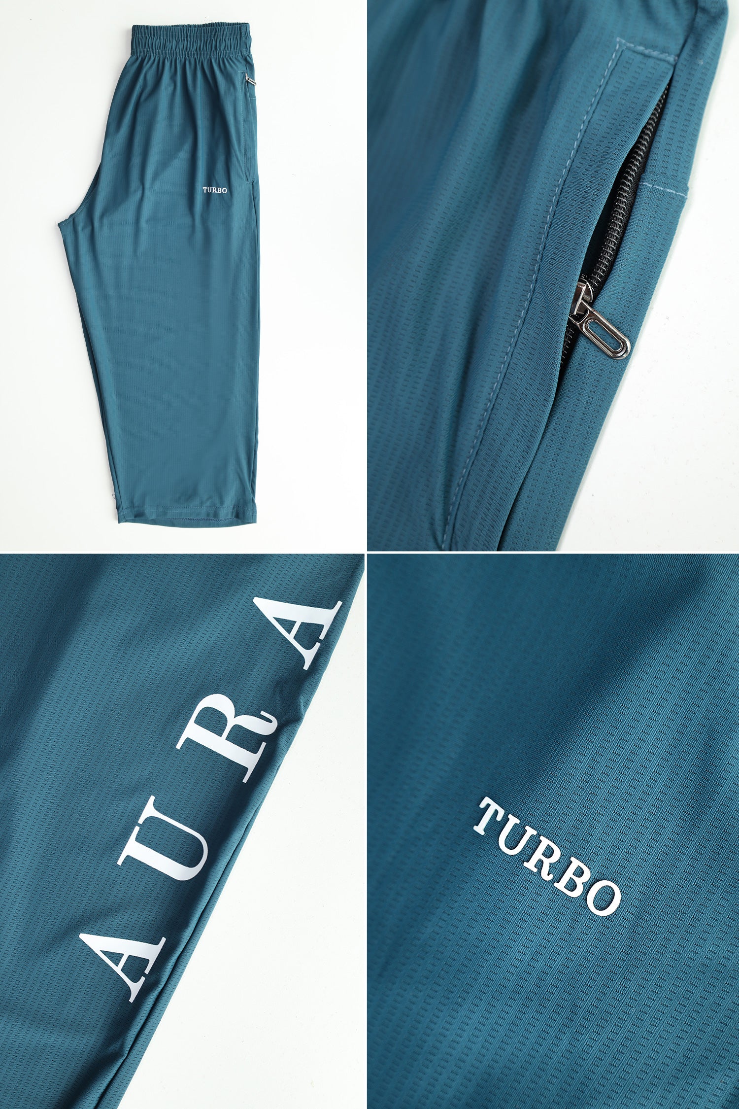 Turbo's 'Aura Collection' Dry-Fit Men's Shorts In Zink - Image 4