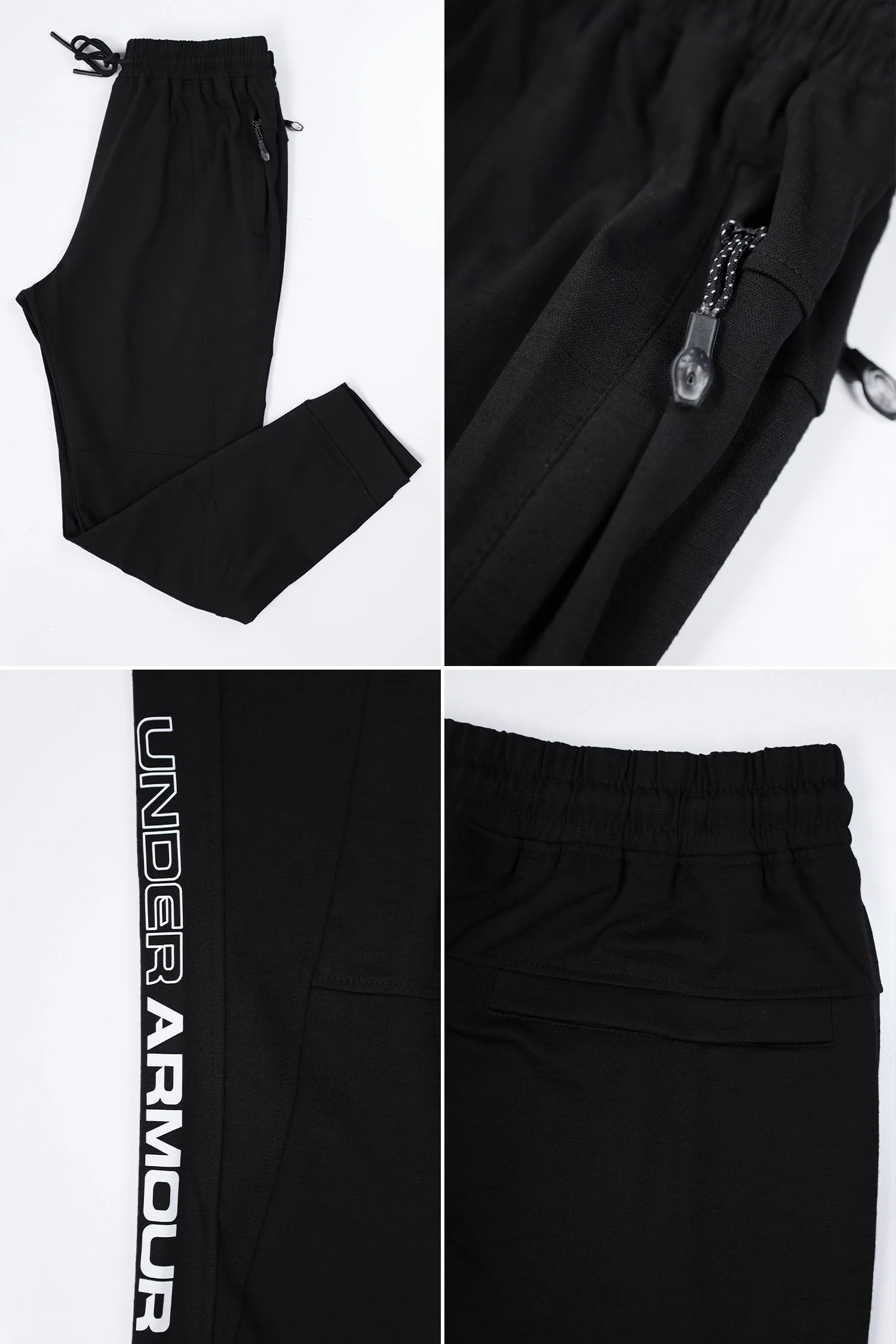 Undr Armr Ecrek Slim Fit Sportswear Trouser In Black - Image 6