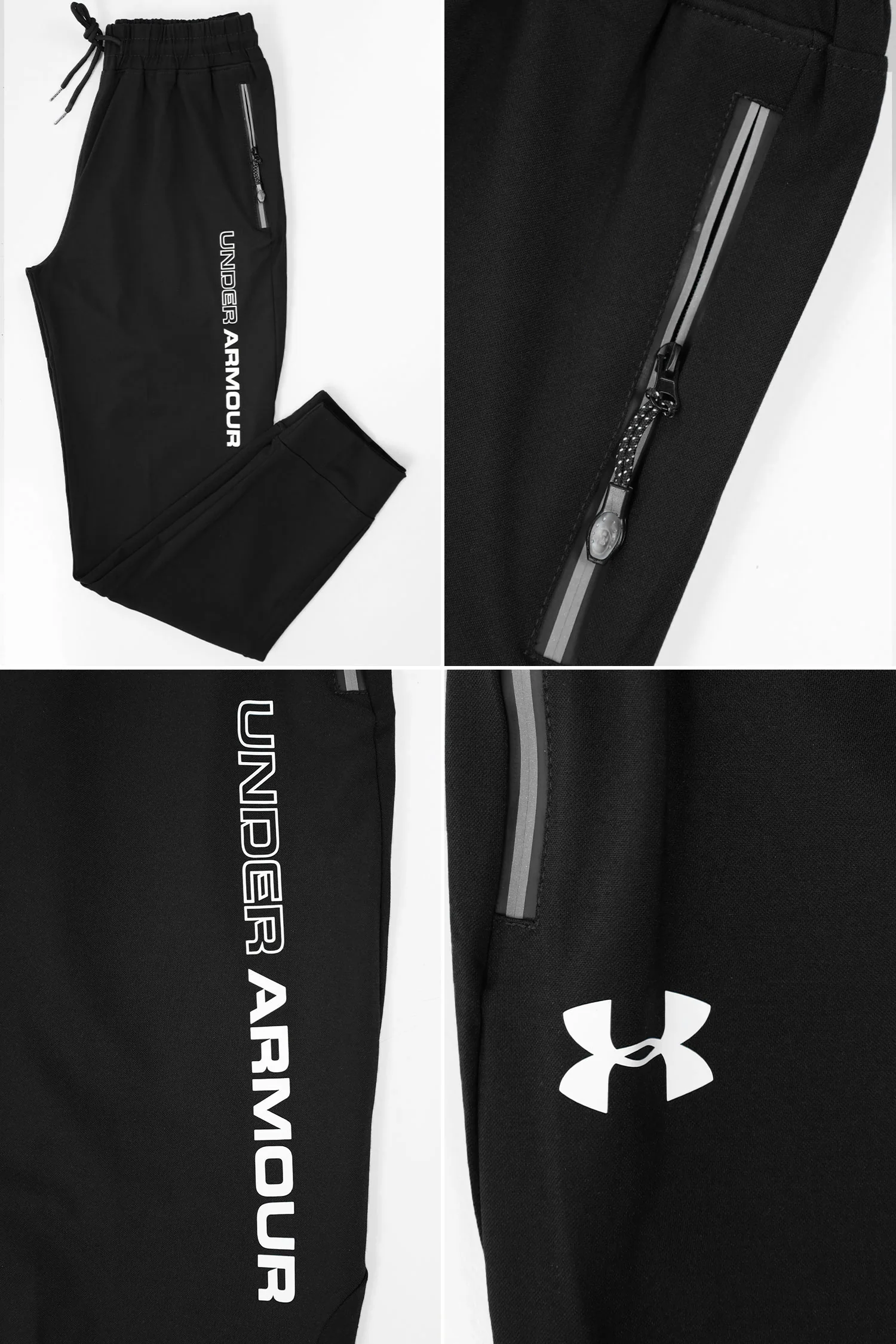 Undr Armr Self Pattern Knitted HeatGear Sportswear Trouser In Black - Image 7