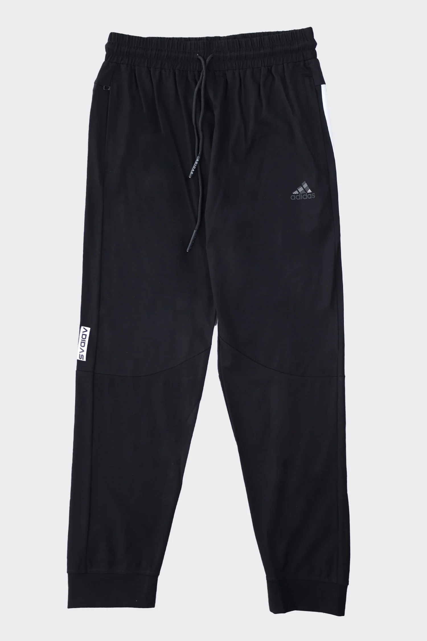 Adds 3 Stripes Line Casual Lightweight Sportswear Trouser In Black - Image 5