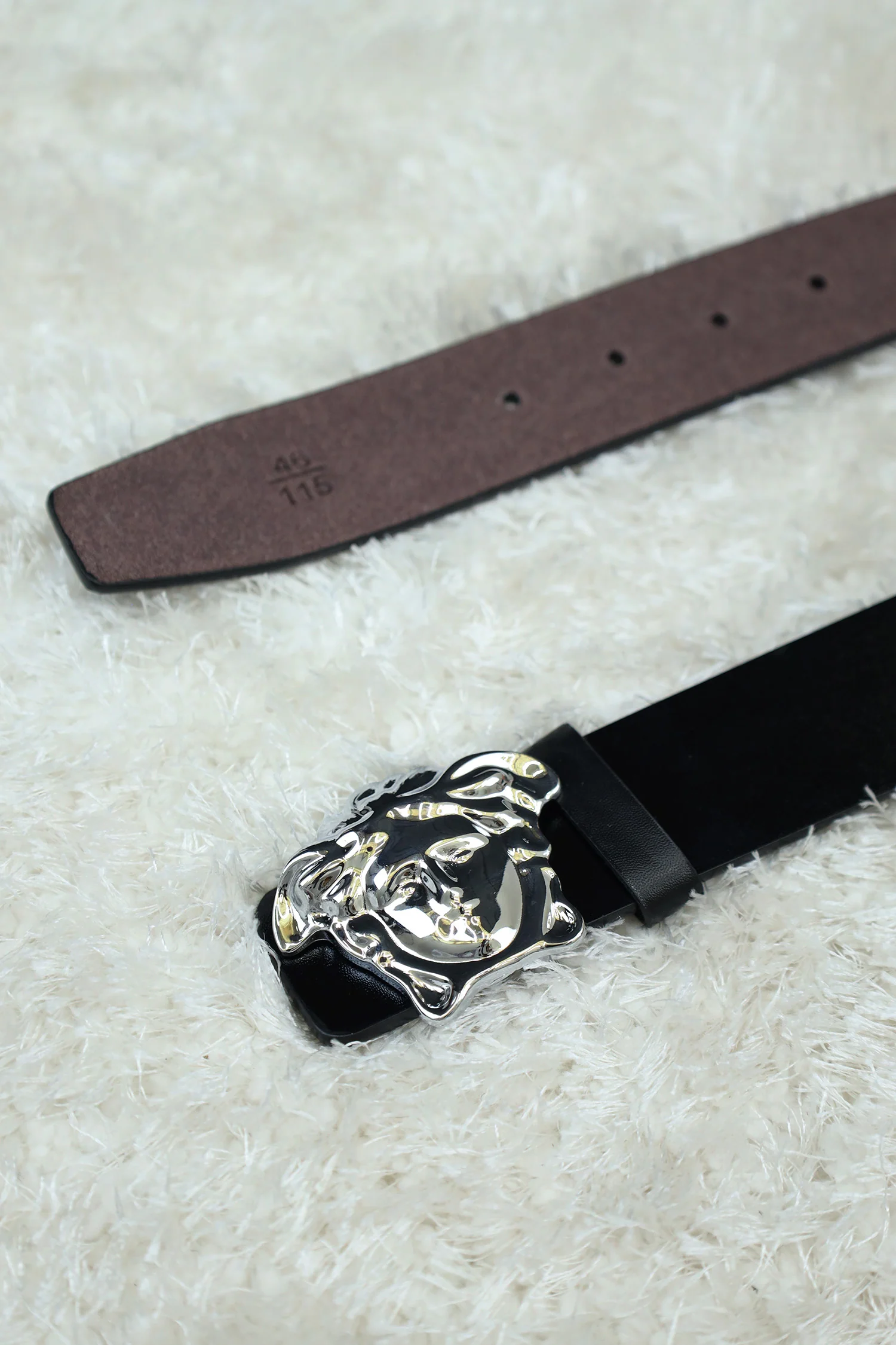 Versce Metal Alloy Automatic Buckle Branded Belt - Image 10