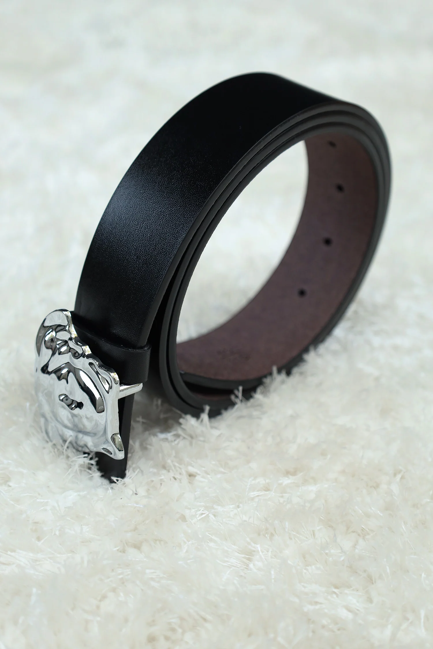 Versce Metal Alloy Automatic Buckle Branded Belt - Image 11