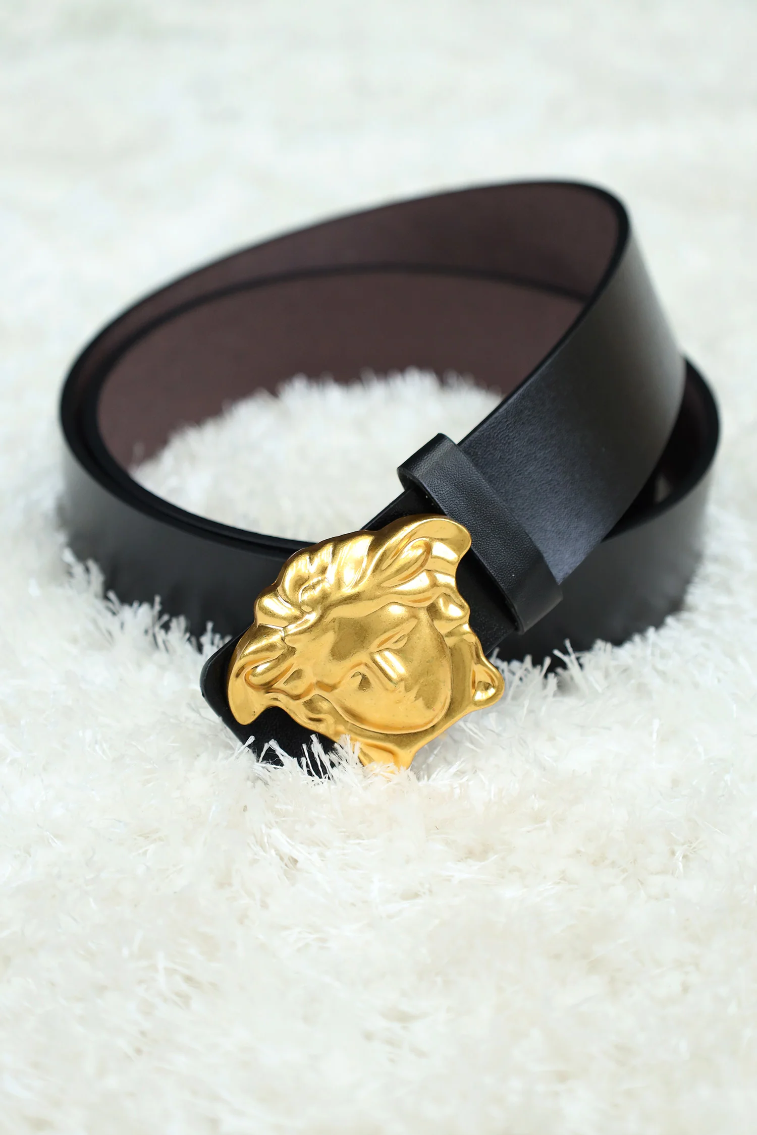 Versce Metal Alloy Automatic Buckle Branded Belt - Image 13