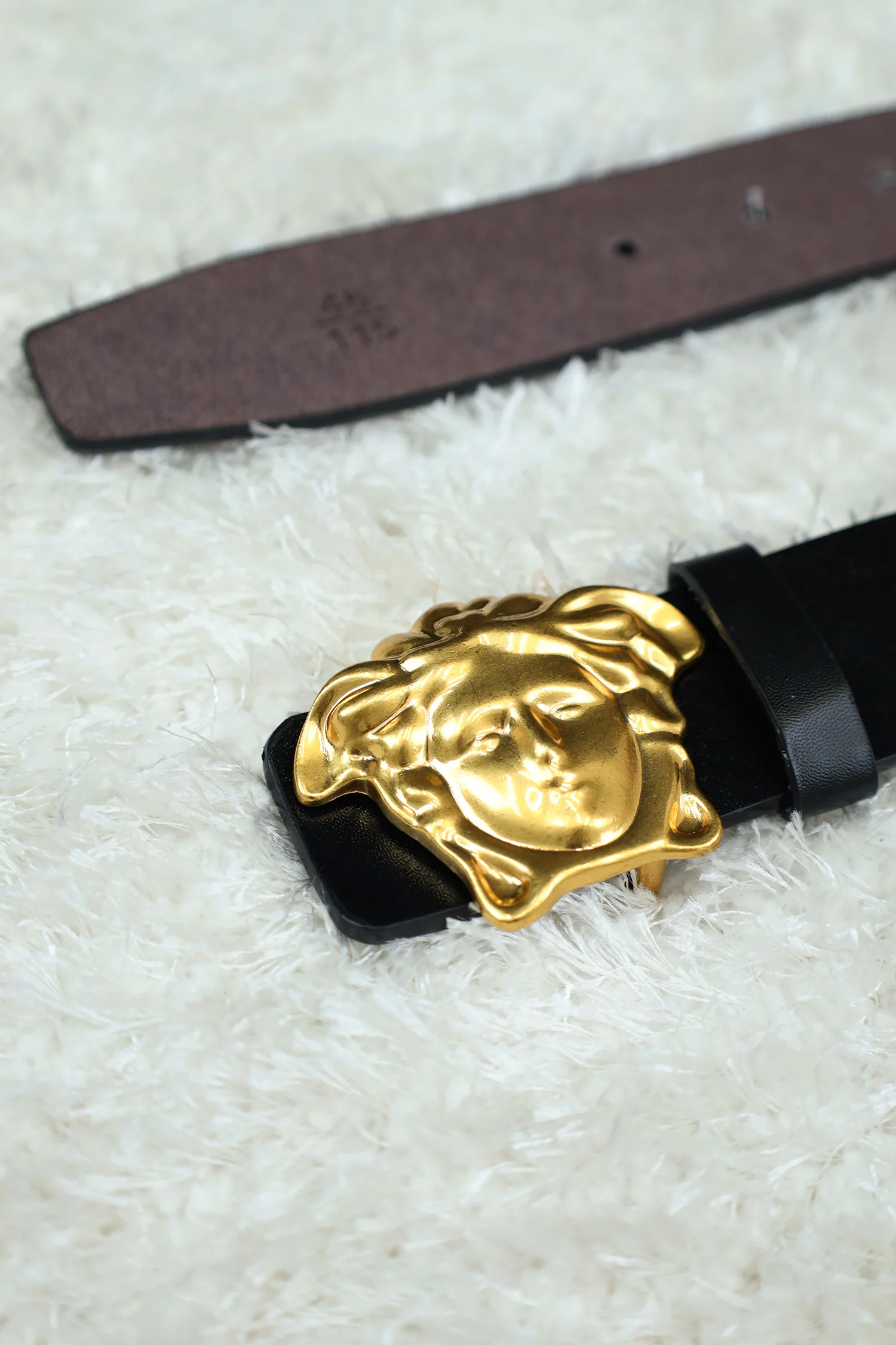 Versce Metal Alloy Automatic Buckle Branded Belt - Image 14