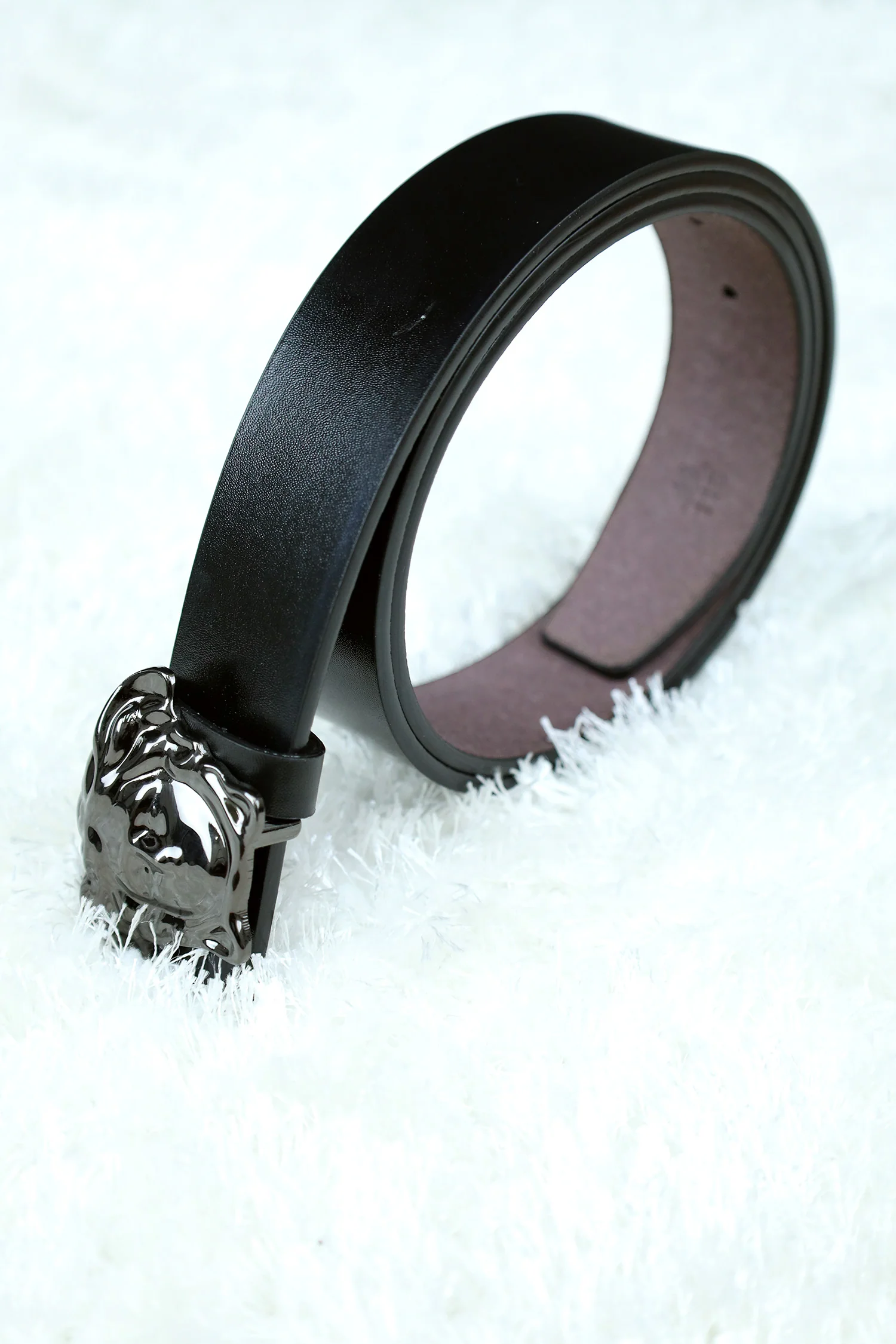 Versce Metal Alloy Automatic Buckle Branded Belt - Image 3