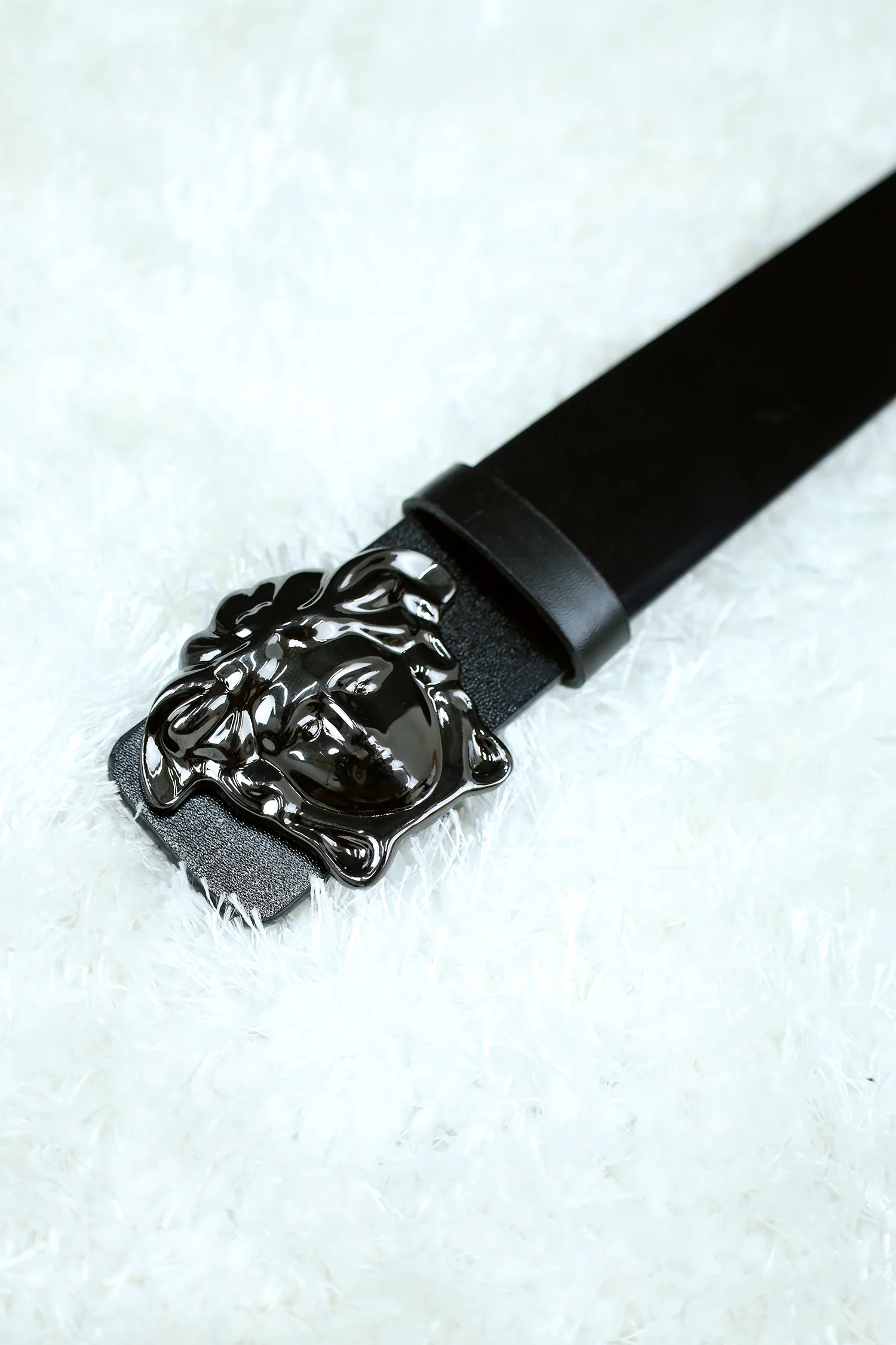 Versce Metal Alloy Automatic Buckle Branded Belt - Image 4