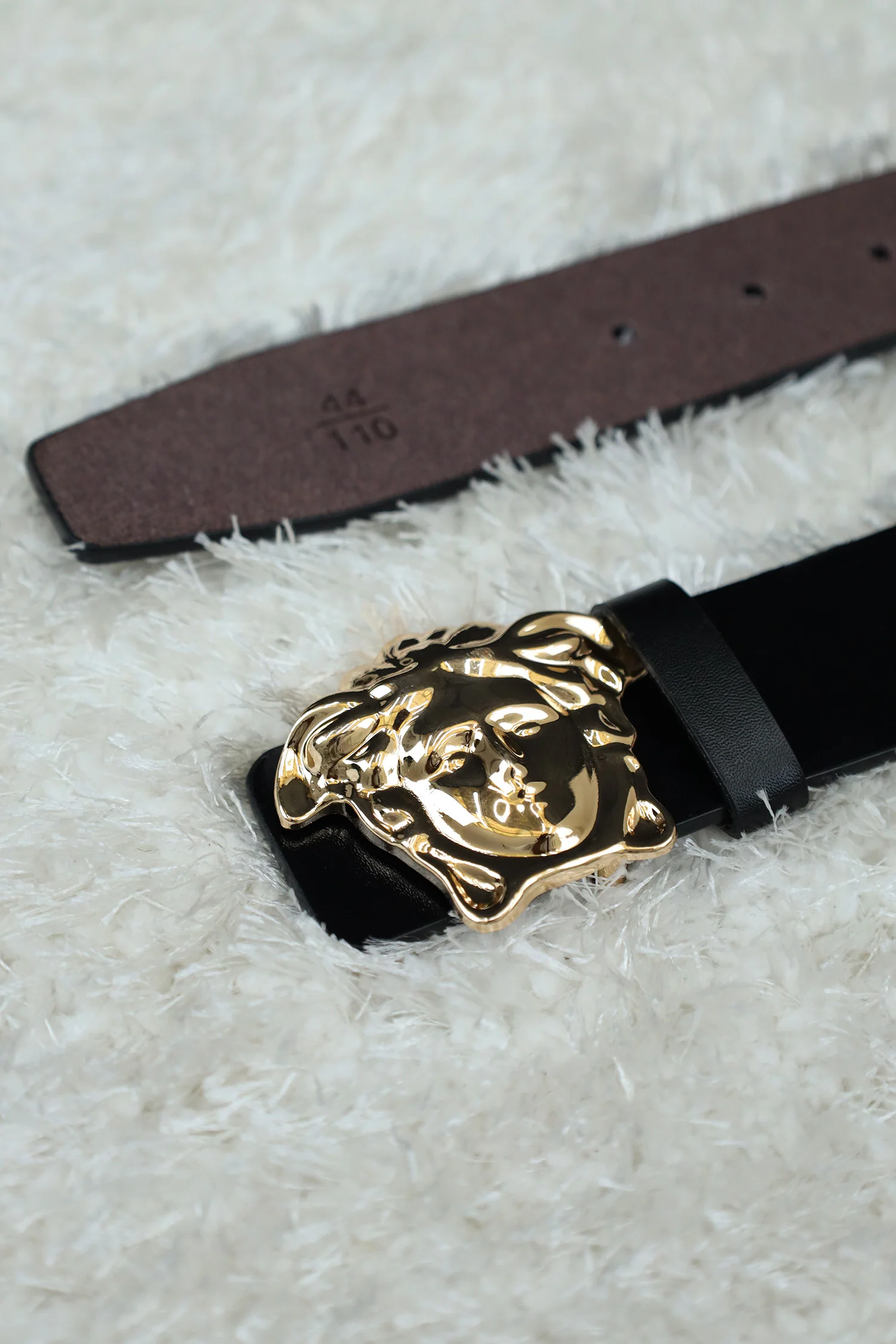 Versce Metal Alloy Automatic Buckle Branded Belt - Image 6