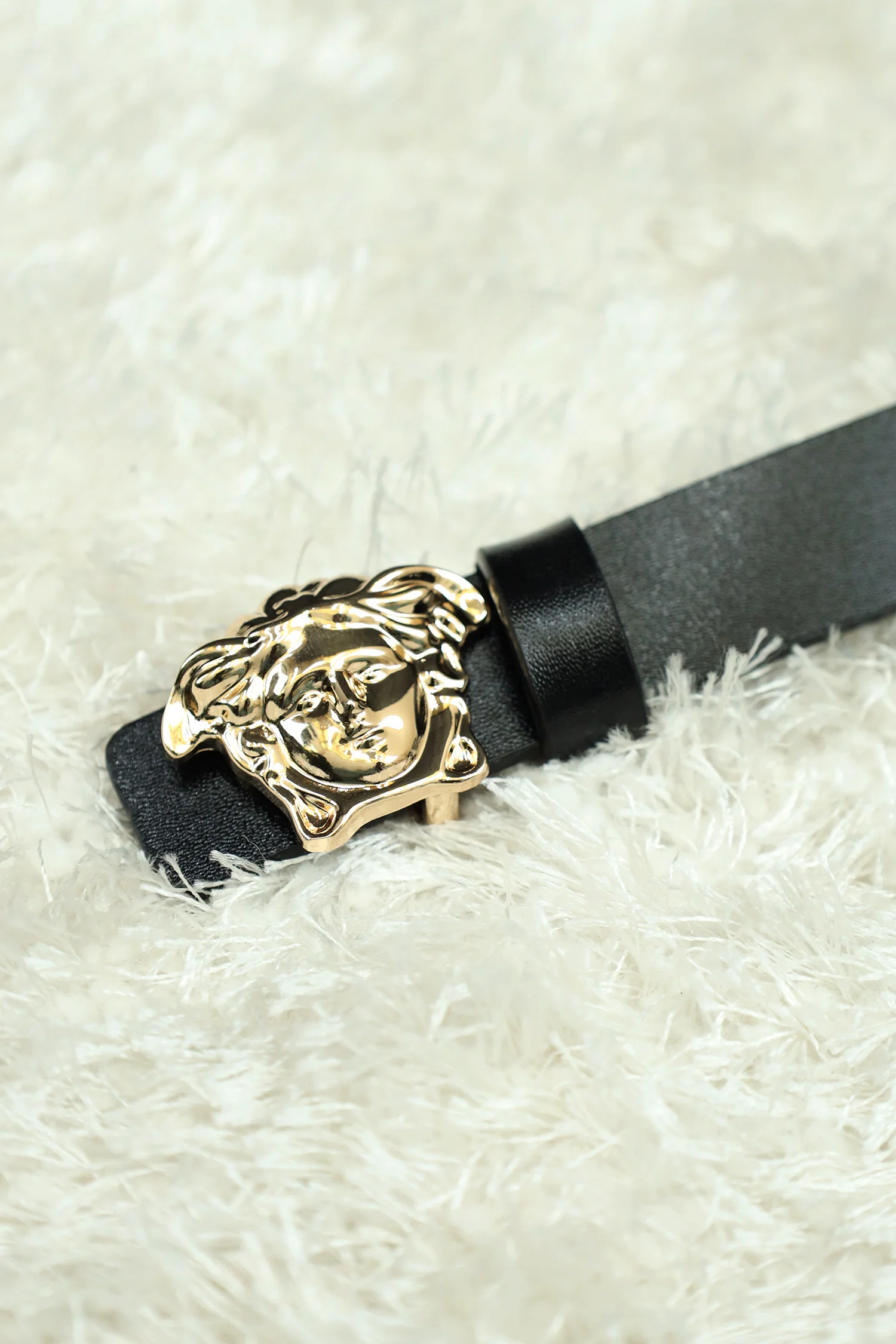 Versce Metal Alloy Automatic Buckle Branded Belt - Image 4