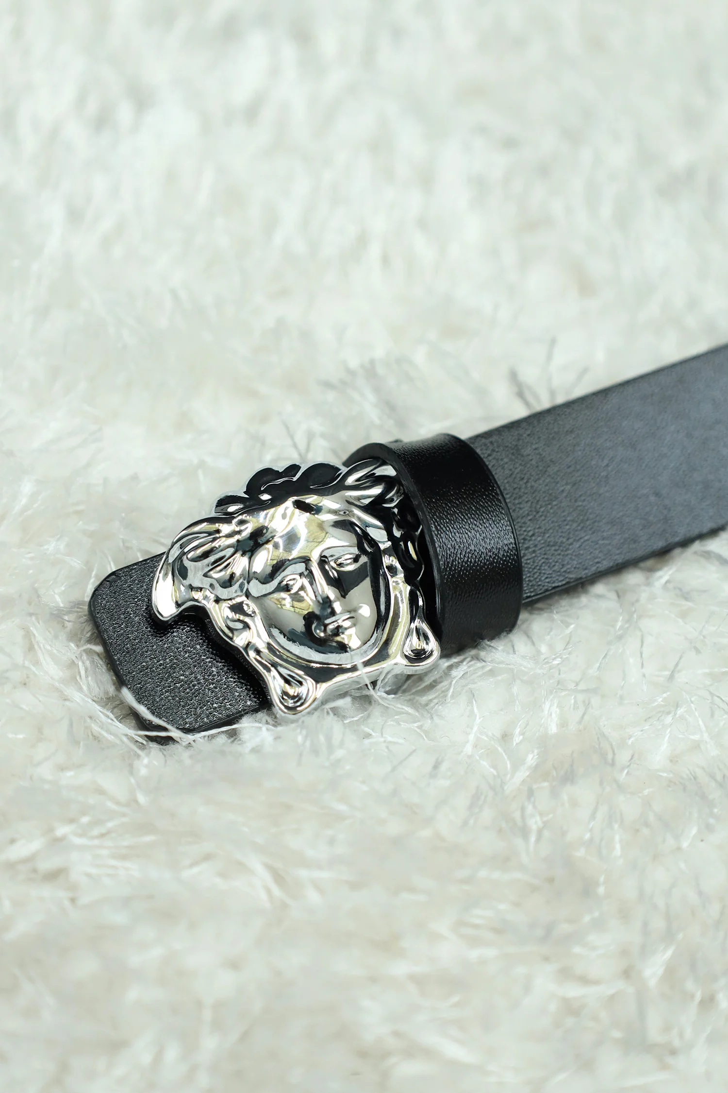 Versce Metal Alloy Automatic Buckle Branded Belt - Image 8