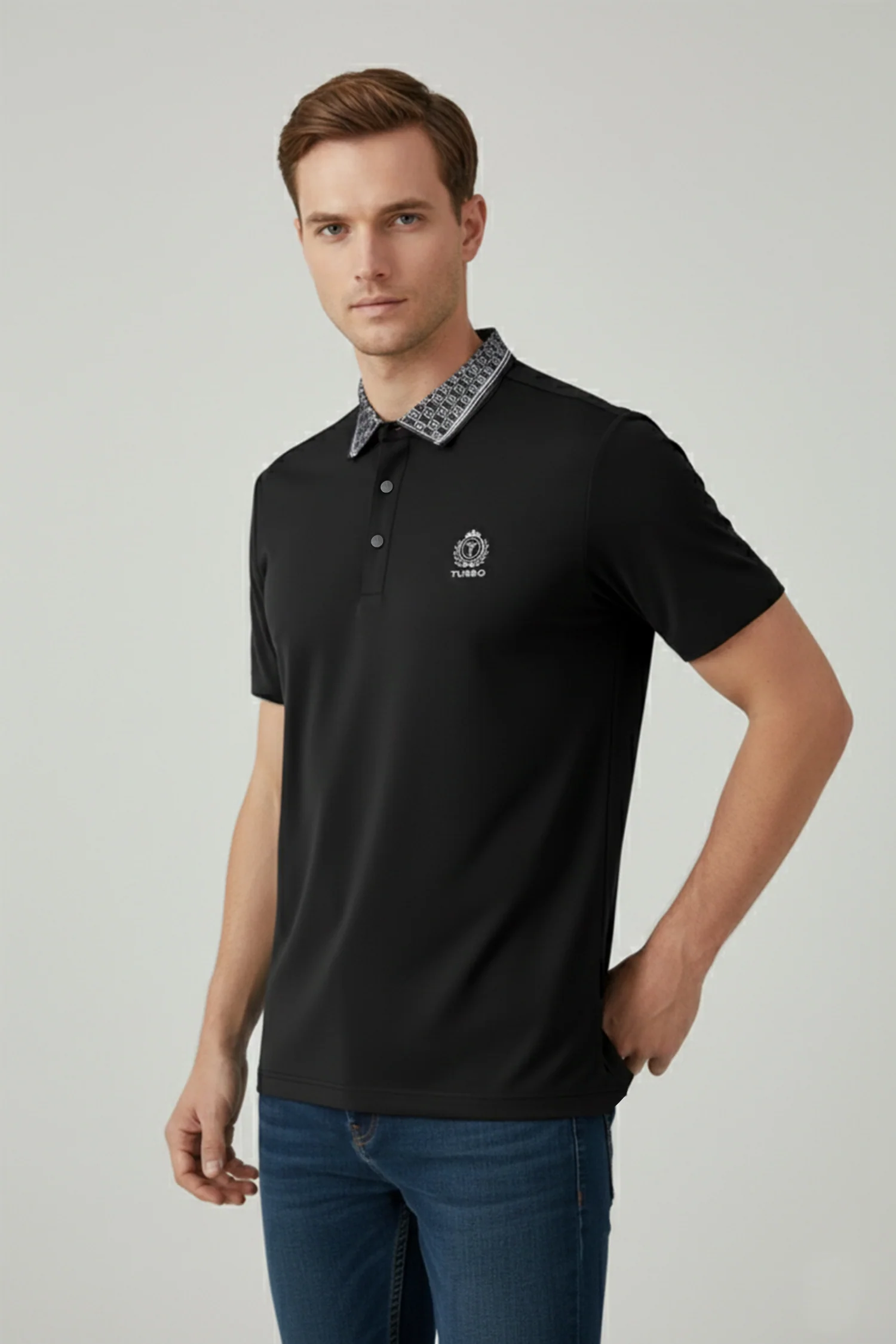 Turbo Vintage Butterfly Crisp Stitchless Men's Polo Shirt