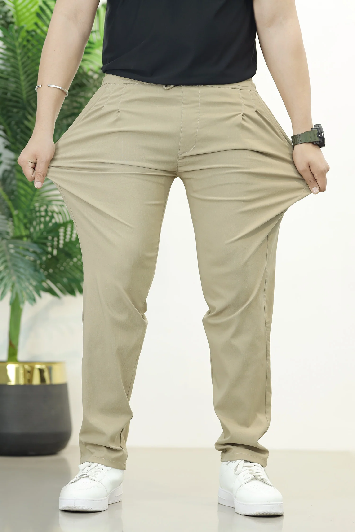 XRSN Double Plate Style Slim-Fit Trouser - Image 22