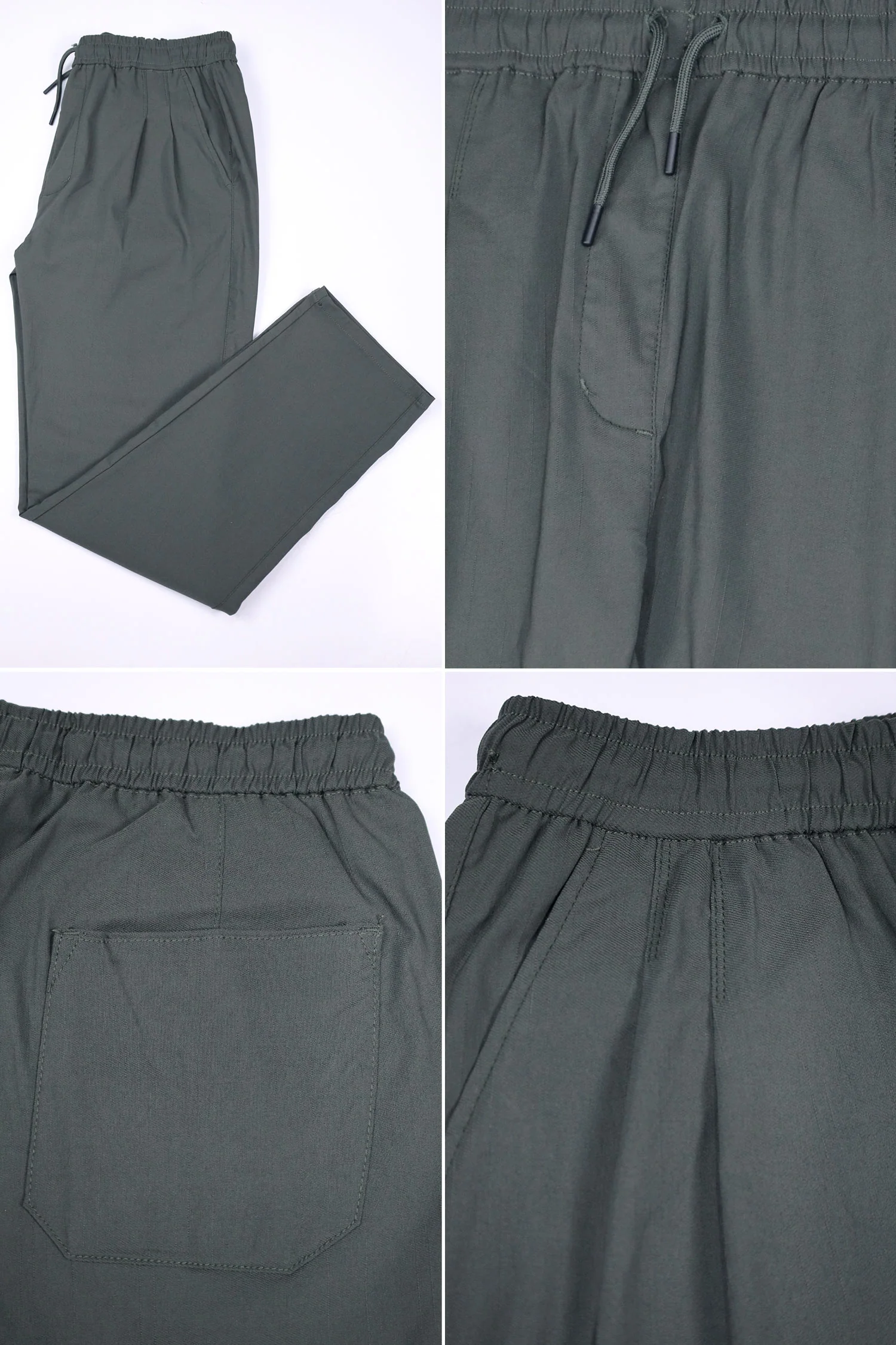 XRSN Double Plate Style Slim-Fit Trouser In Dark Grey - Image 4